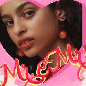 Festive Vibrant Barbie GP Gold and Red Cherry Dangle Drop Earrings